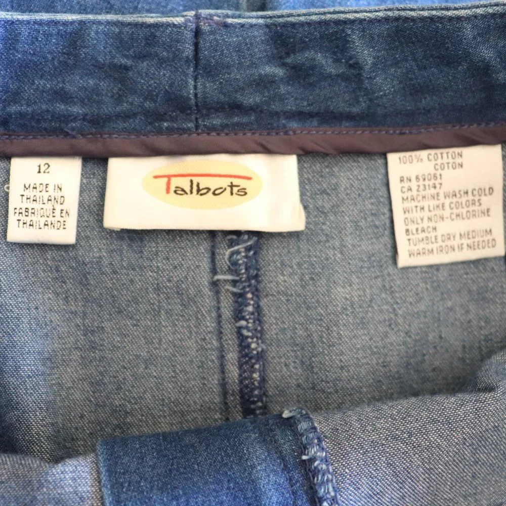 Talbots Skirt Womens Size 12 Blue Maxi Long Denim - Picture 4 of 4